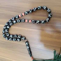 تسبیح نقره کوپ اجزا سندلوس کهربا ویسر