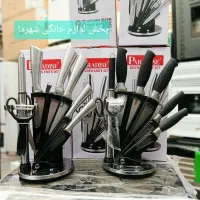 سرویس کارد چاقو پارادایس استیل ضد زنگ 9پارچه ساطور