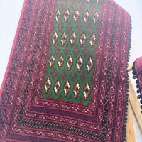 پشتی دستبافت ترکمن گره ابریشم