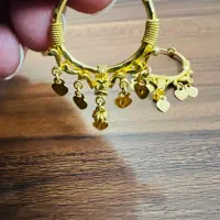 گوشواره حلقه ای طرح هندی عیار ۲۱|جواهرات|قم, بلوار امین و ساحلی|دیوار