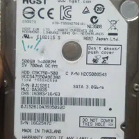 هارد ۵۰۰گیگ لپتاب و رم۲گیگ سلامت ۱۰۰