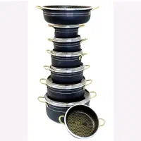 قابلمه شارنیک 14پارچه دسته طلایی