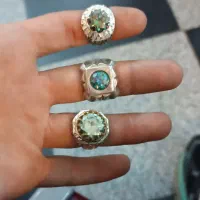 سه تا انگشتر موزنایت الماس روسی گرمی یکی 250|جواهرات|میانه, |دیوار