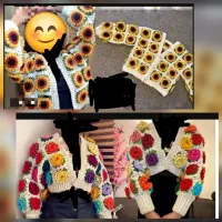 کت کراپ موتیفی دست بافت