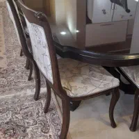 میز ناهار خوری چوبی با شیشه|میز و صندلی غذاخوری|تهران, شهرک محلاتی|دیوار