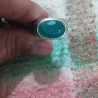 انگشتر زمرد نقره پشت پسته ۹۲۵ کلمبیا