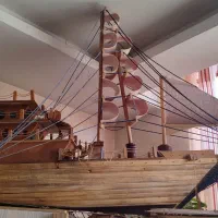 کشتی چوبی . کاردستی . ماکت