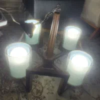 لوستر چوبی 4 شعله