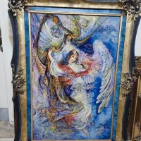 تابلو فرش دستبافت مینیاتور استاد فرشچیان ۵۰رج