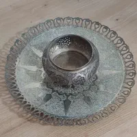 بشقاب وقندان نقره