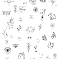 رنگ تتو بدن مشکی و رنگی