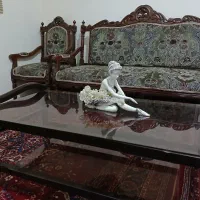 مبل استیل چوب گردو