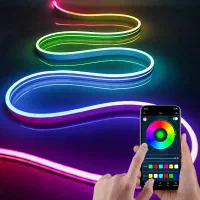 ریسه نئون فول کالر، 5متری|ریسه و چراغ تزئینی|اهواز, ۳۰ متری|دیوار