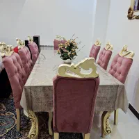 مبل ۸ نفره به همراه ناهارخوری و بوفه و عسلی