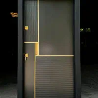 درب ضد سرقت لوکس نرده شیشه ای، استیل کد M003