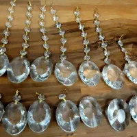 ۱۶ عدد آویز اندازه بزرگ کریستال لوستر نو