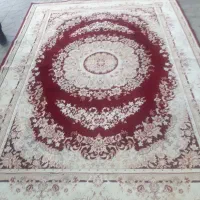فرش نگین ۹متری ماشینی،۵۰۰شانه(درحد نو ،کم کار)