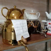 کتری و قوری استیل کف چدن ۶ لیتری