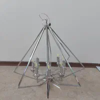 لوستر استیل 8شعله طرح الماس
