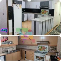 نصب برچسب کابینت کاور روکش مرودشت