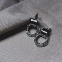 گوشواره حلقه نقره ای