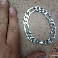 دستبند نقره ایتالیایی فیگارو