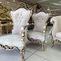 مبل کلاسیک7نفری(مدل قایقی) تمام چوب مبلمان میلاد
