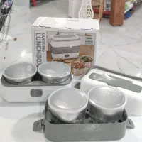 ظرف غذای برقی دو طبقه لانچ باکس(بخار پز هم هست)