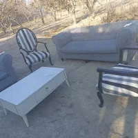 مبل ۷ نفره میز نهارخوری ، میز وسط و عسلی ست