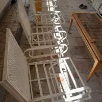 صندلی  آهنی  توپر قدیمی