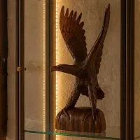 مجسمه چوبی عقاب چوبی ۵۰ سانتی اندونزی