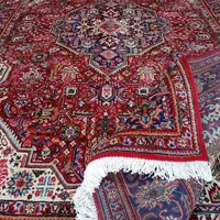 تک شیش متری طرح قبا بناب طرح لوزی رنگ لاکی|فرش|خوی, |دیوار