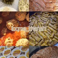 حلوا دلمه اش کاچی اردح دسر سالاد و لقمه خانه اوا