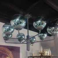 لوستر حبابی چوبی