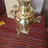سماور برنجی زغالی یه لیتری نونو با کارتون