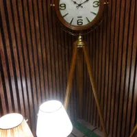 ساعت ایستاده رنگ چوب