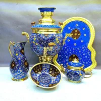 سماور زغالی میناکاری ۶لیتری هنر دست ذغالی