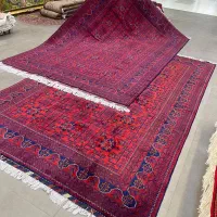 فرش دستباف (بساک)جفت ۸۰ درصد لاکی|فرش|مشکین‌دشت, |دیوار