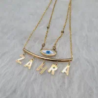 گردنبند سفارشی اسم زهرا.دوزنجیره