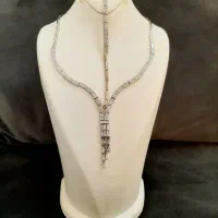 گردنبند و دستبند نقره زنانه