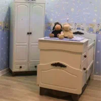 سرویس خواب کمد و تشک و میز تحریر کودک برند ساحل|تخت و سرویس خواب|تهران, آشتیانی|دیوار