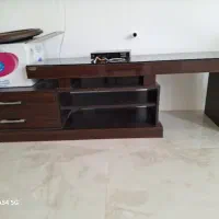 میز تلوزیون چوب و شیشه