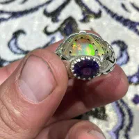 انگشتر نقره اوپال|جواهرات|کرج, شهرک بنفشه|دیوار