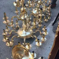 خریداروفروش لوستر برنجی آبکاری اینه شعمدان|لوستر و چراغ آویز|تهران, مهران (سیدخندان)|دیوار