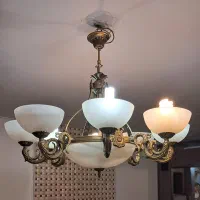 لوستر ۸ شاخه طرح برنزی