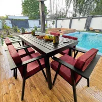 میز صندلی استخری