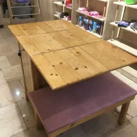 میز نهار خوری ۴ نفره تاشو تمام چوب