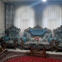 مبلمان استیل ۹ نفره در حد نو و تمیز|مبلمان خانگی و میز عسلی|قرچک, شهرک طلائیه|دیوار