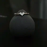 انگشتر نقره تک قلب نگینی|جواهرات|لاهیجان, انقلاب|دیوار