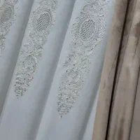 یک جفت کنارهمخمل نگین کاری و سایه مخمل کالیفرنیا|پرده، رانر، رومیزی|بهار, |دیوار